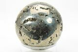 Polished Pyrite Sphere - Peru #228361-2